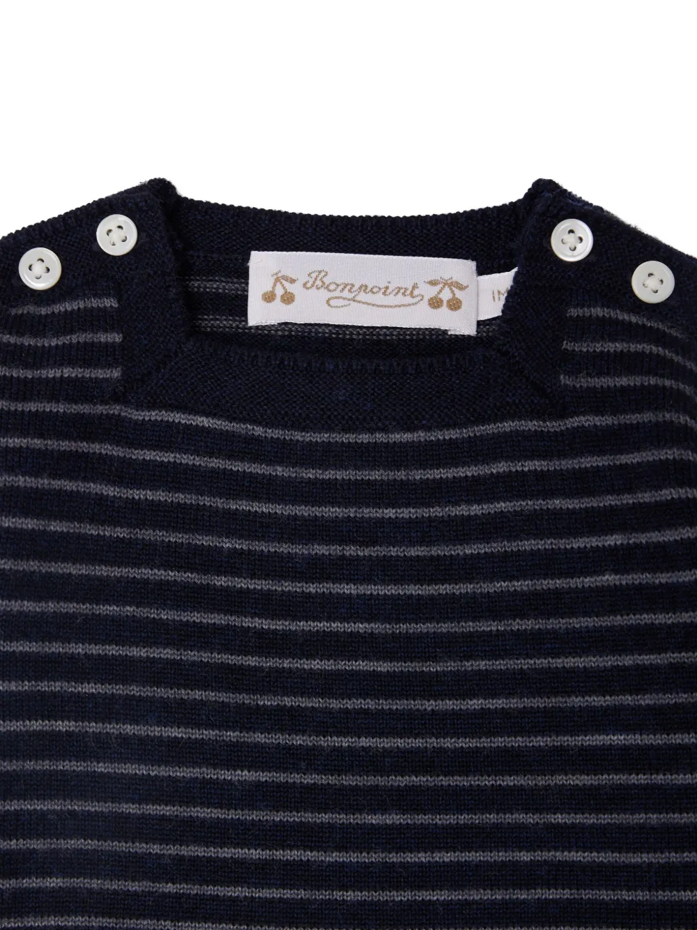 Bonpoint Joe gestreepte wollen sweater-broek set Blauw