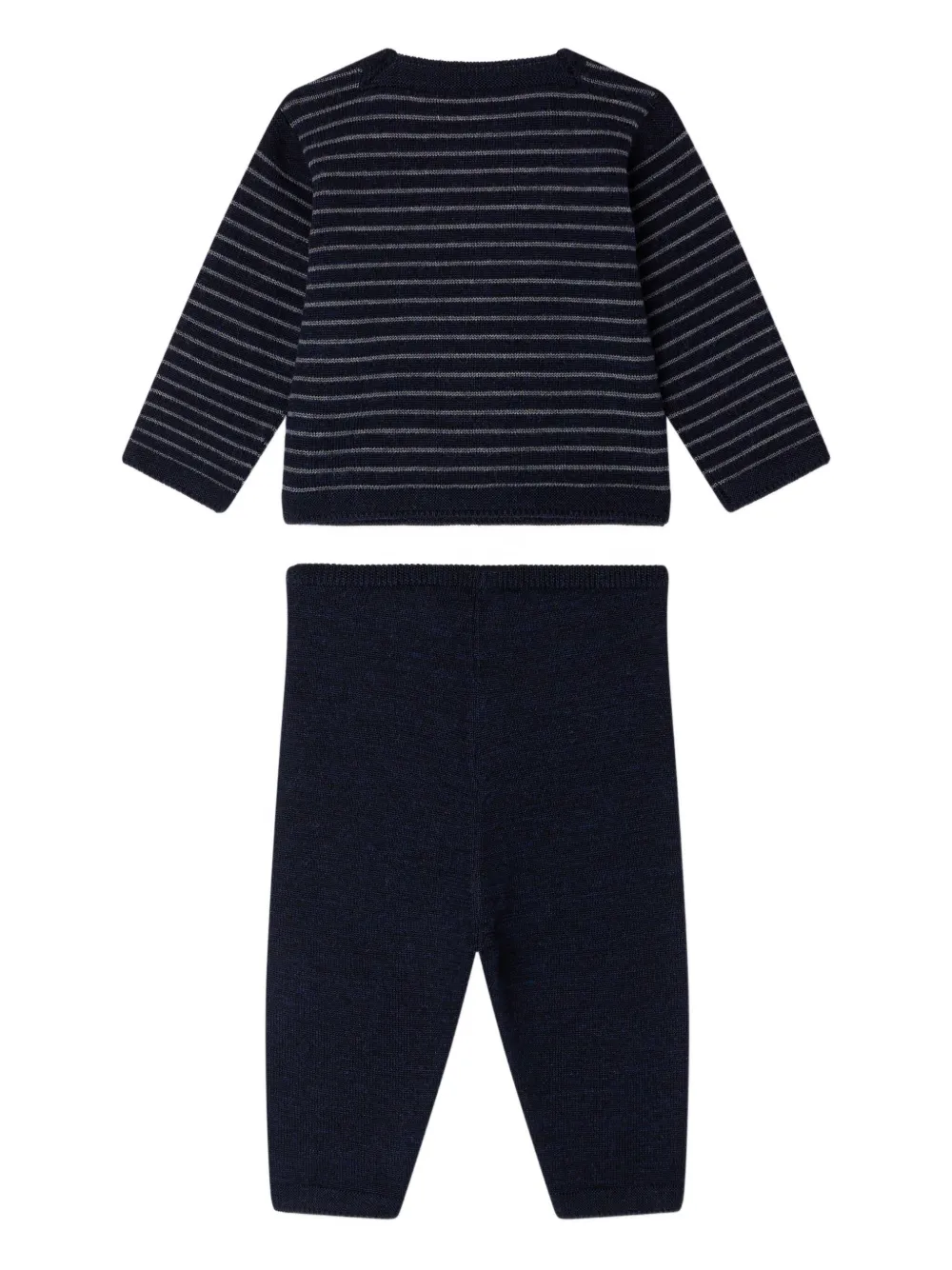 Bonpoint Joe gestreepte wollen sweater-broek set Blauw