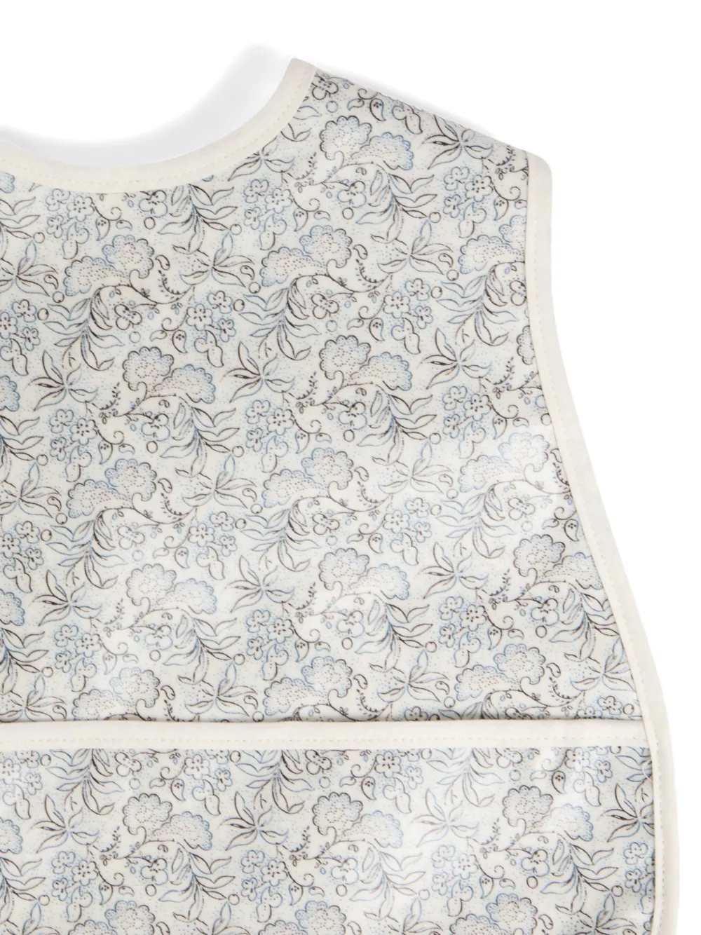 Bonpoint Slabbetje met bloemenprint - Blauw