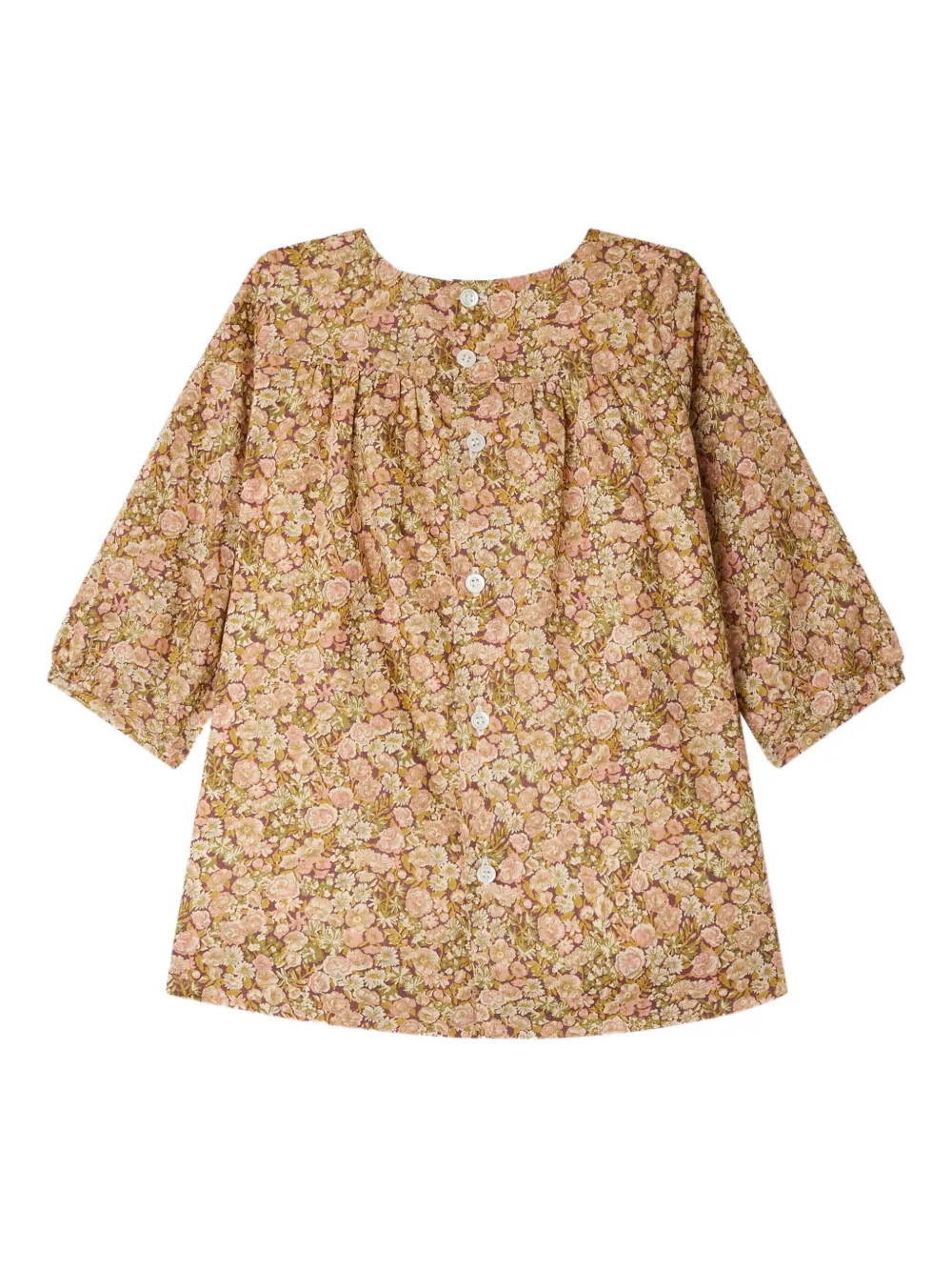 Bonpoint Jurk met bloemenprint Bruin