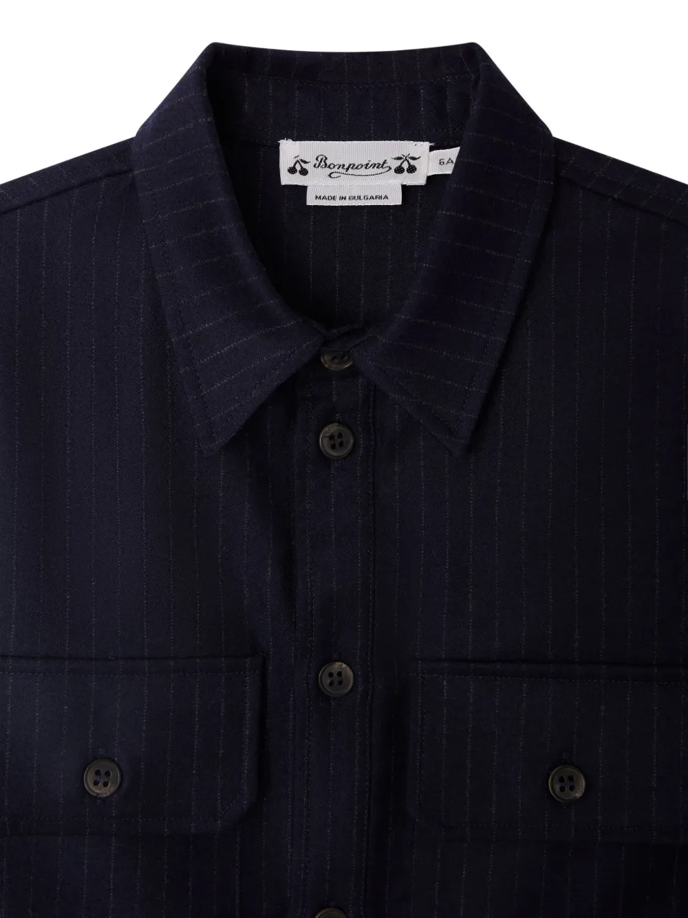 Bonpoint Gustave pinstriped shirt Blauw