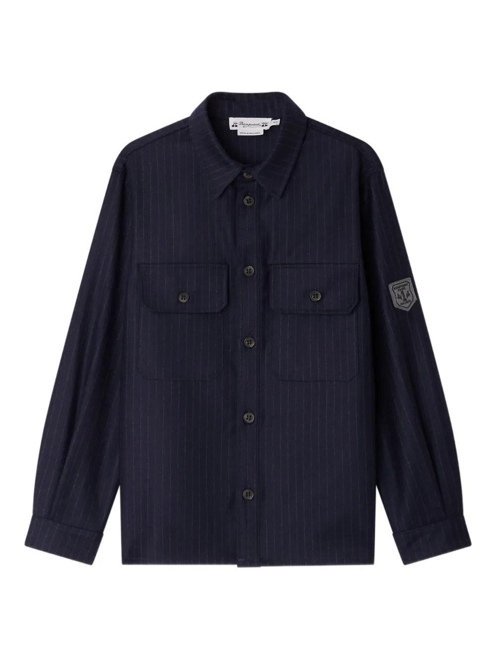 Bonpoint Gustave pinstriped shirt Blauw