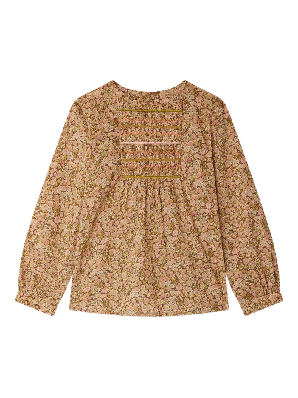 Bonpoint Gesmockt shirt Beige