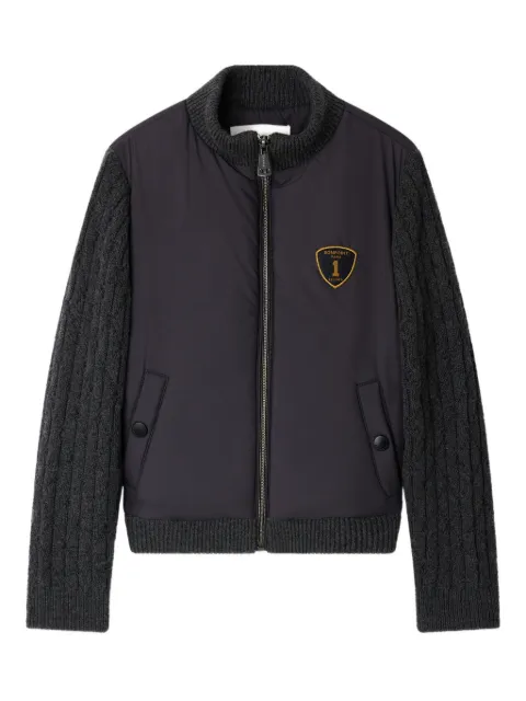 Bonpoint Jarod cable-knit panelled jacket