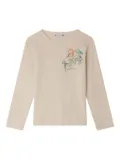 Bonpoint bird-print long-sleeve top - Neutrals