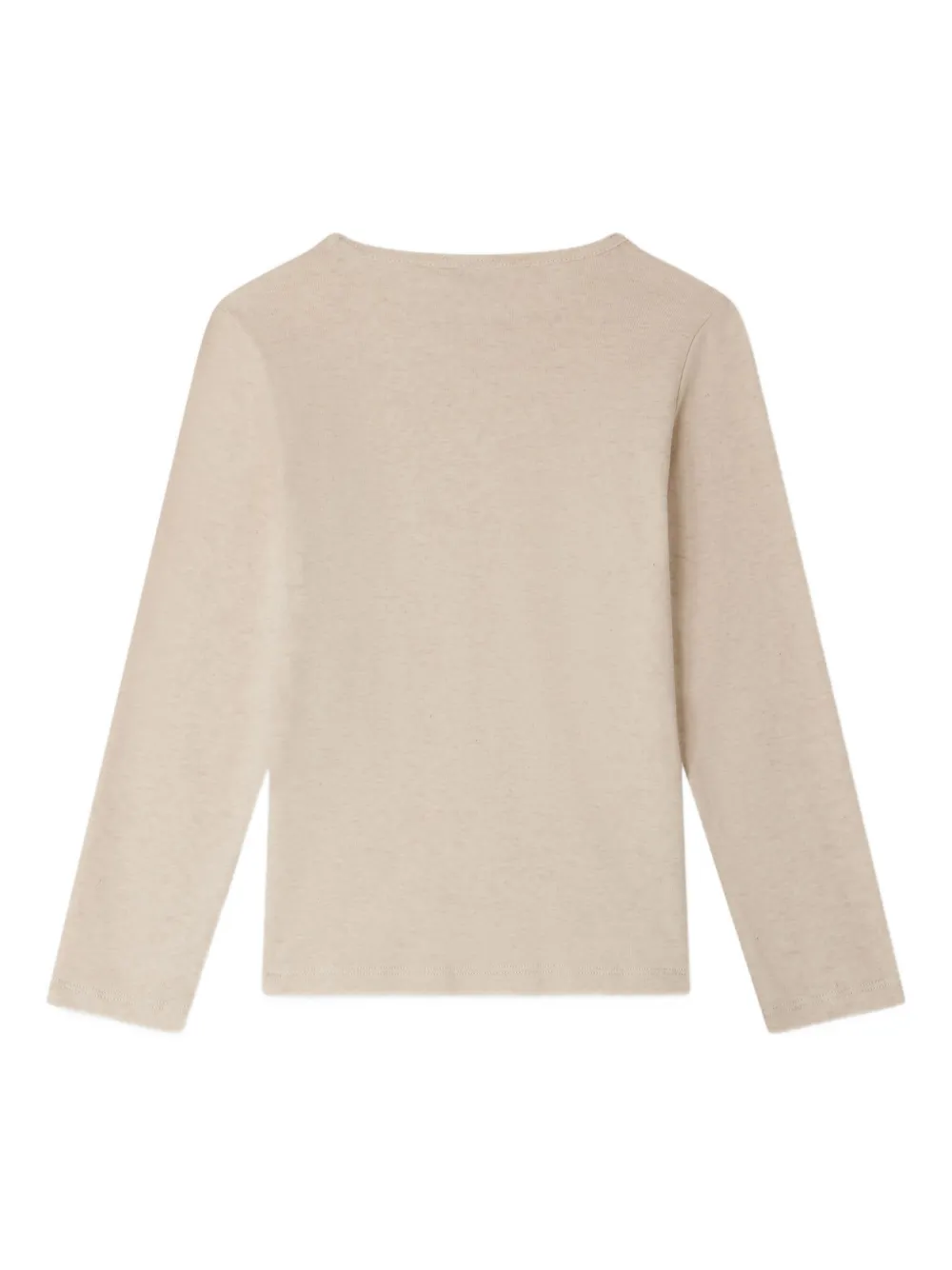 Bonpoint Top met vogelprint en lange mouwen Beige