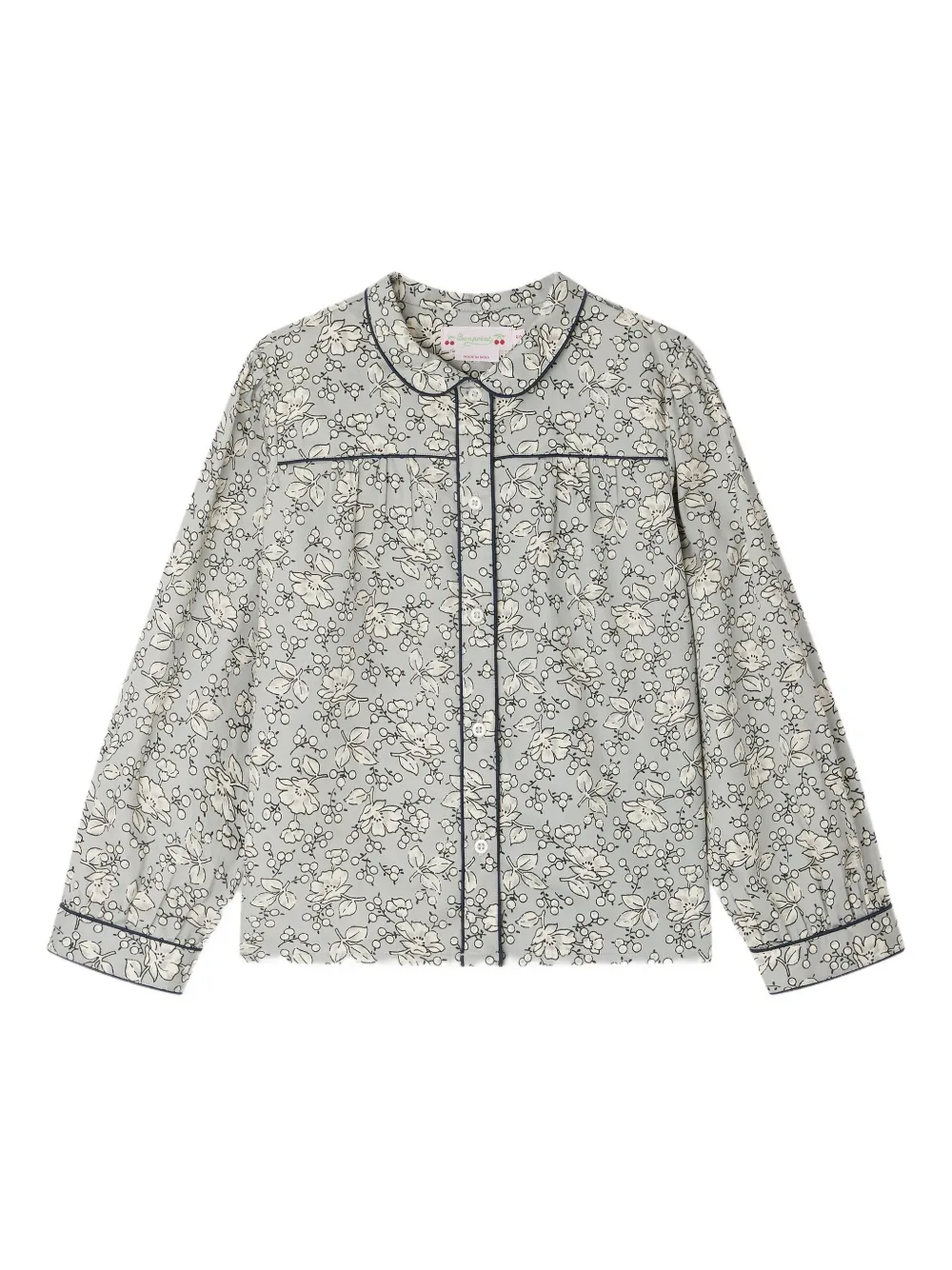 Bonpoint Josseline shirt met bloe print Grijs