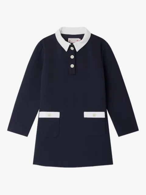 Bonpoint polo-neck pocketed casual dress