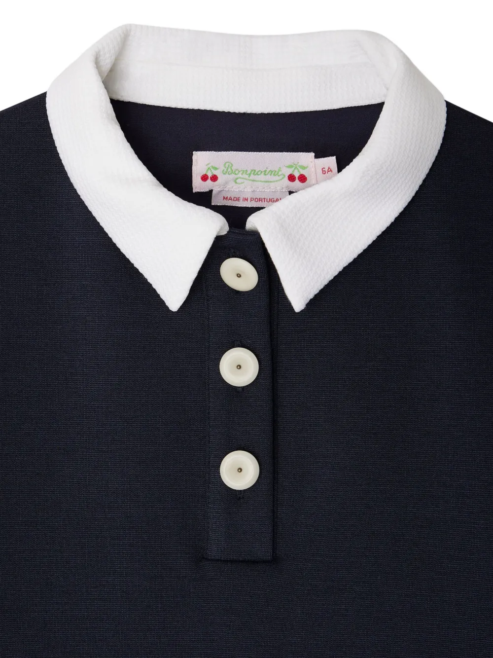 Bonpoint Polo-neck Pocketed Casual Dress In Blue