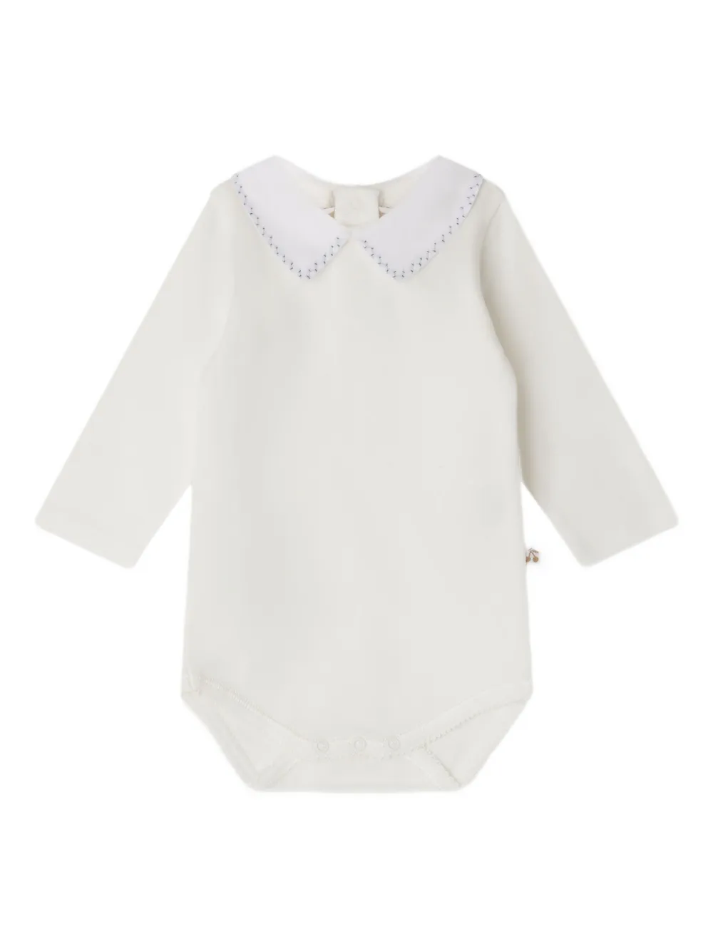 Bonpoint Romper met Peter Pan-kraag Wit