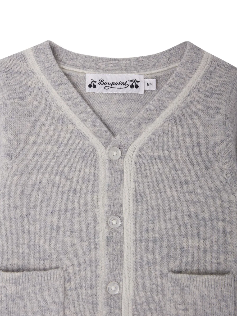 Bonpoint Vest met opgestikte zak en knoop Grijs