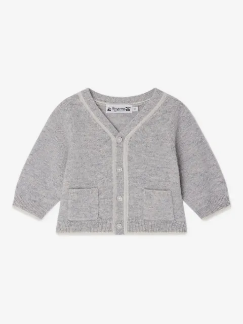 Bonpoint patch-pocket button cardigan