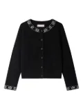 Bonpoint embellished-collar cardigan - Black