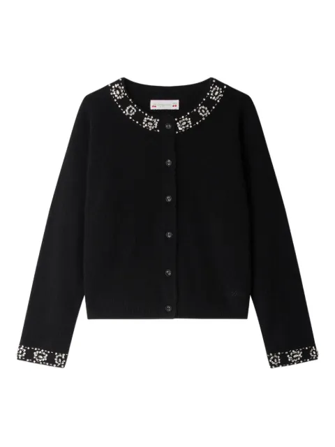 Bonpoint embellished-collar cardigan