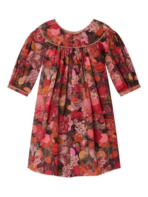 Bonpoint round collar floral casual dress
