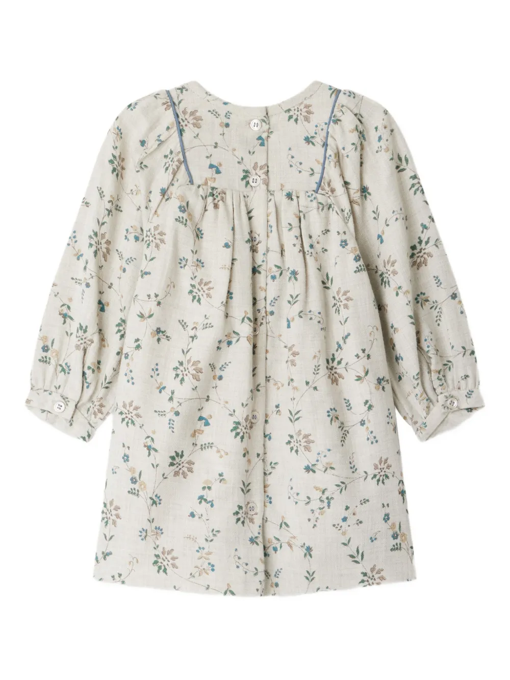 Bonpoint Jurk met bloemenprint - Wit