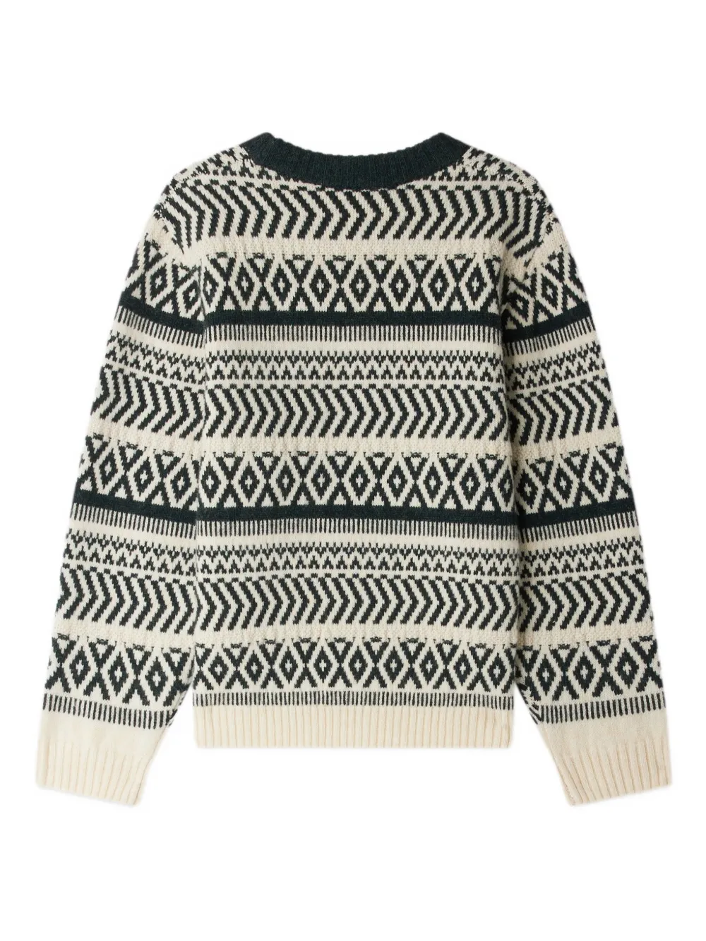 Bonpoint Jasiel wollen trui met fair isle-patroon Zwart