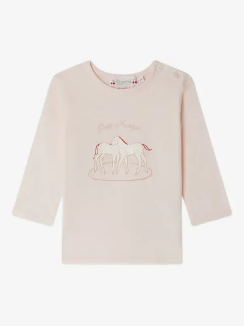 Bonpoint horse-print long-sleeve T-shirt