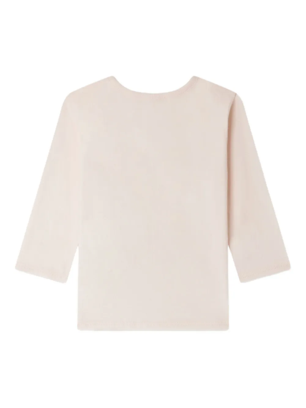 Bonpoint T-shirt met paardenprint en lange mouwen Roze