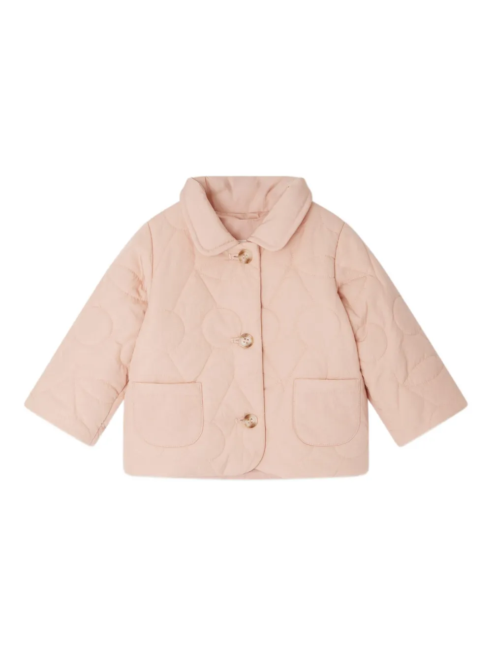 Bonpoint Gewatteerd jack met geometrische vorm Roze