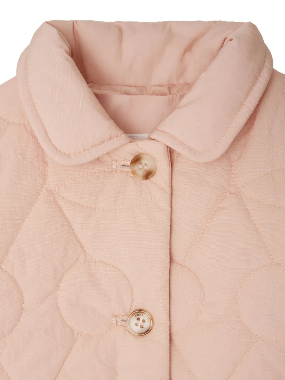 Bonpoint Gewatteerd jack met geometrische vorm Roze