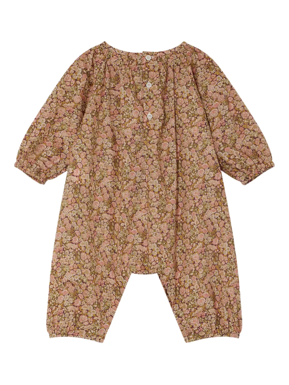 Bonpoint Jia smocked floral jumpsuit - Bruin