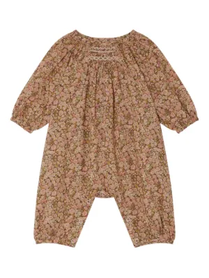 キッズワンピース・オールインワン bonpoint Bonpoint tropical patterned cotton short jumpsuit Bonpoint Rompers - Shop Designer Kidswear on FARFETCH