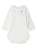Bonpoint embroidered-collar bodysuit - White