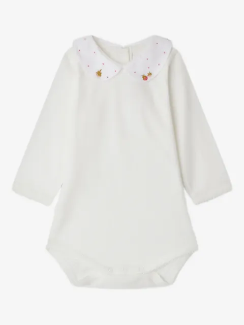 Bonpoint embroidered-collar bodysuit