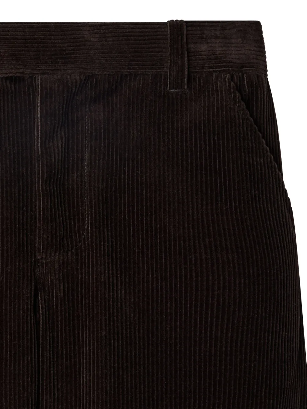 Bonpoint Ribfluwelen broek met zak Bruin