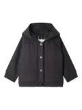 Bonpoint Jepeto hooded knitted-panel coat - Grey