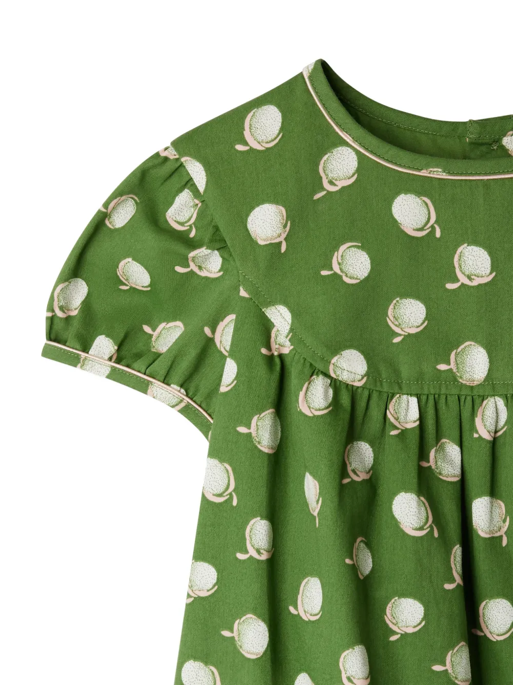 Bonpoint graphic-print cotton dress Groen