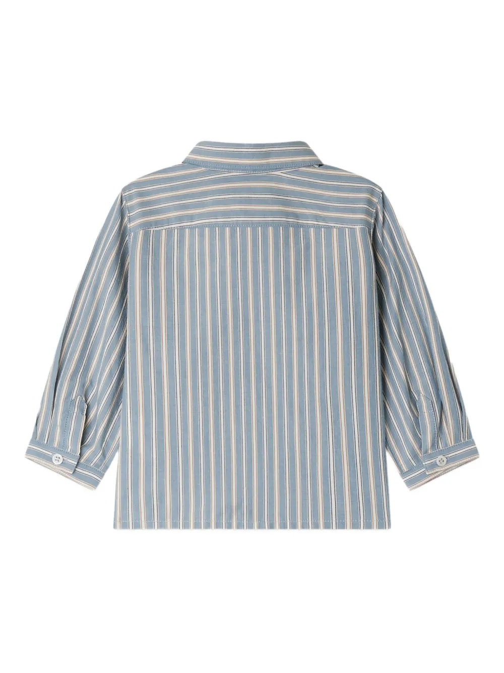 Bonpoint Gestreept shirt met knoopsluiting Blauw