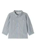 Bonpoint striped button-fastening shirt - Blue