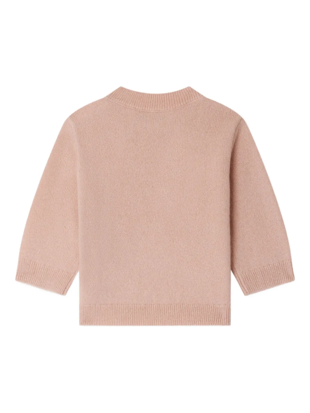 Bonpoint Kasjmier knitwear verfraaid met kersen Roze