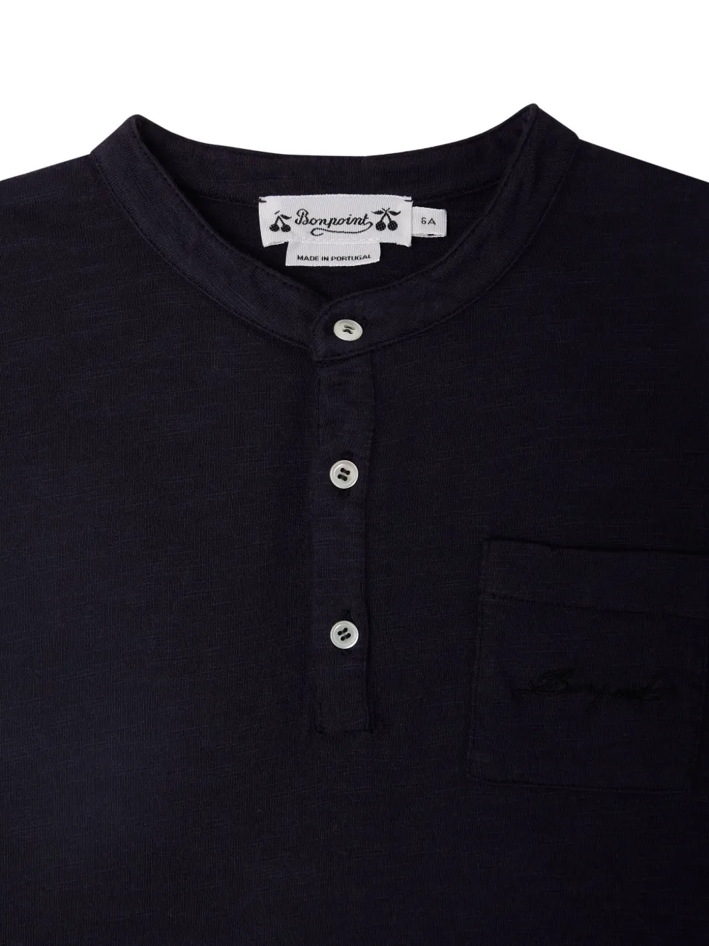 Bonpoint Jartiste T-shirt met henley zak Blauw