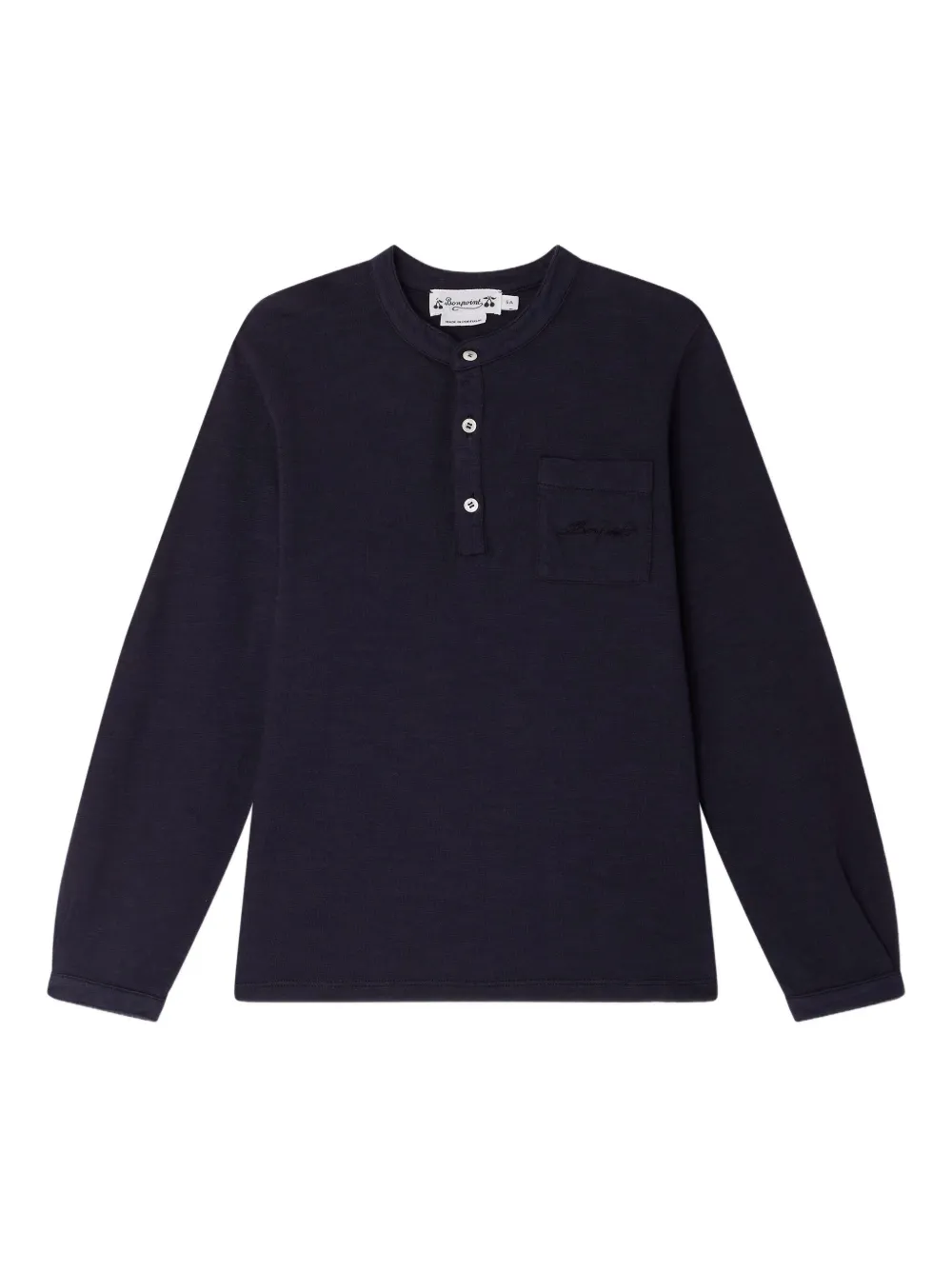 Bonpoint Jartiste T-shirt met henley zak Blauw