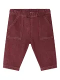 Bonpoint Thursday elastic-waist patch-pocket trousers - Red