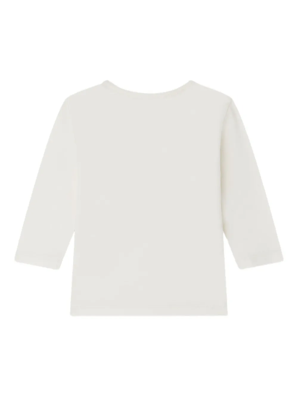 Bonpoint T-shirt met autoprint en lange mouwen Wit