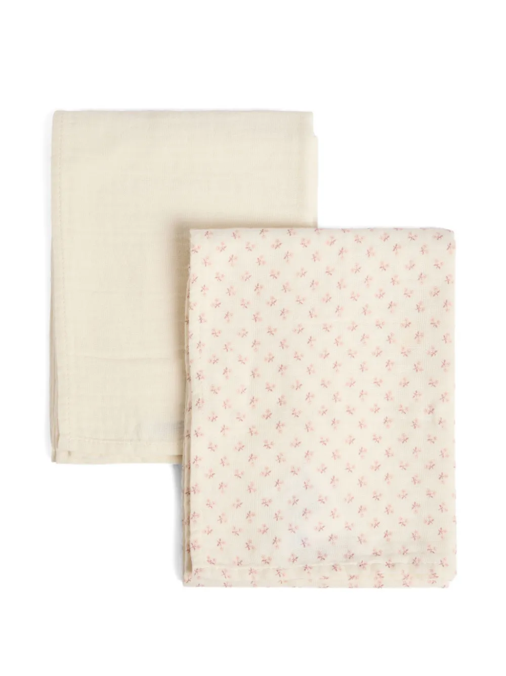 Bonpoint floral print blankets (pack of two) | Neutrals | Image 1