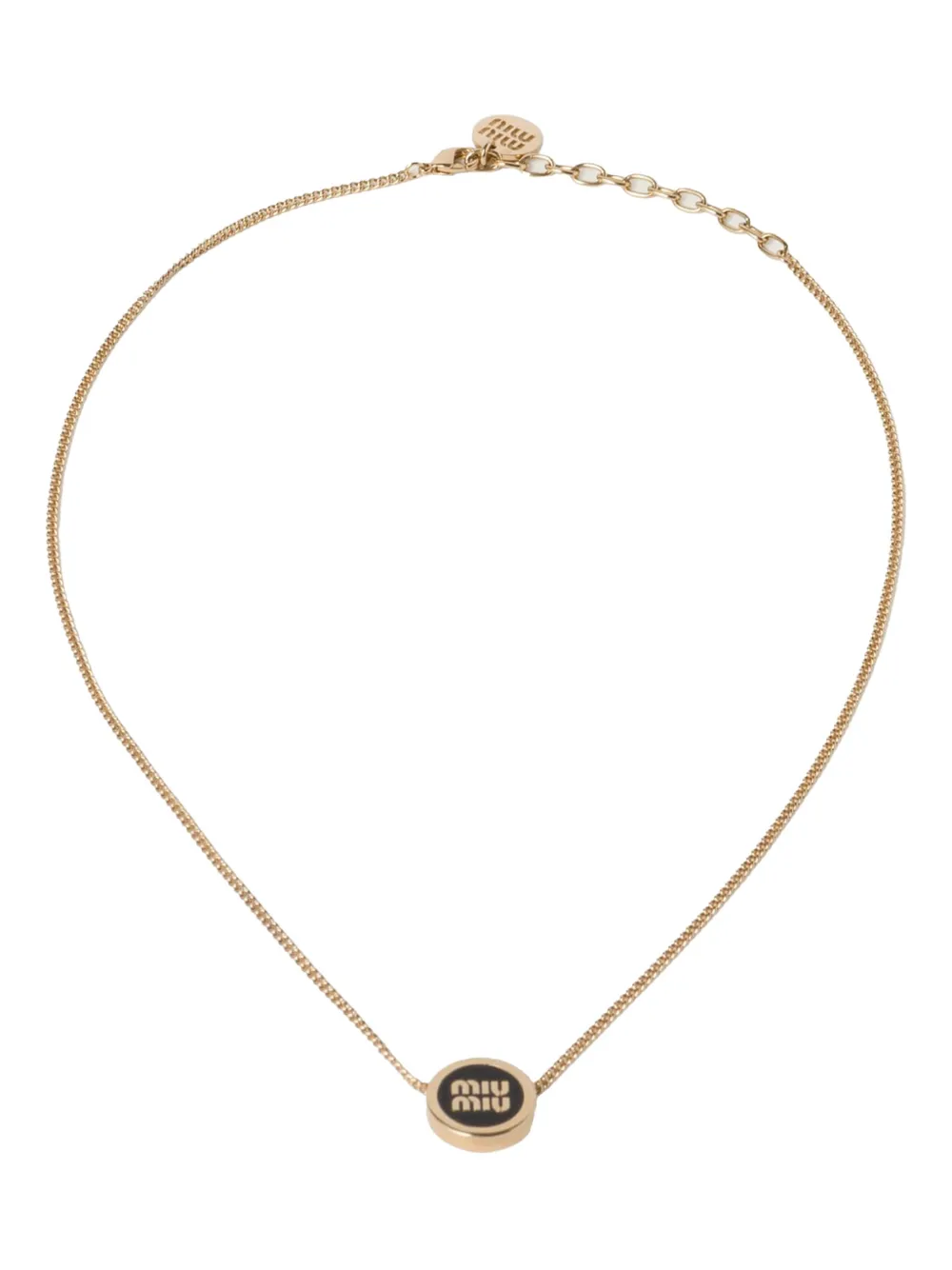 Miu Miu logo-pendant necklace | Gold | Image 1