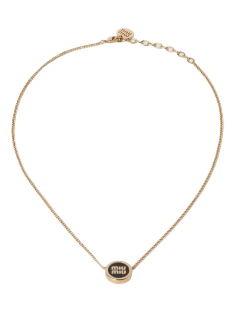Miu Miu logo-pendant necklace