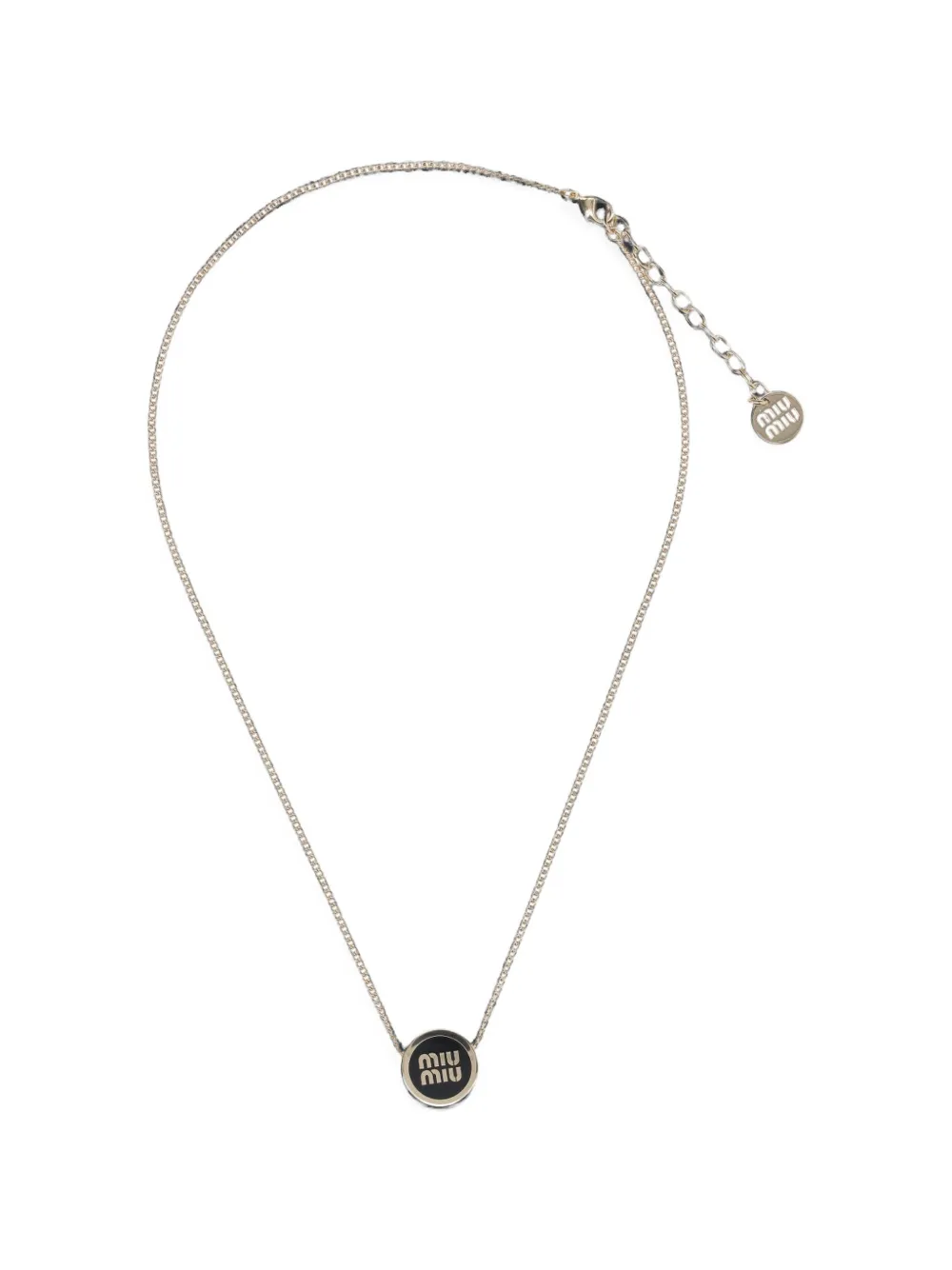 Miu Miu logo-pendant necklace - Oro