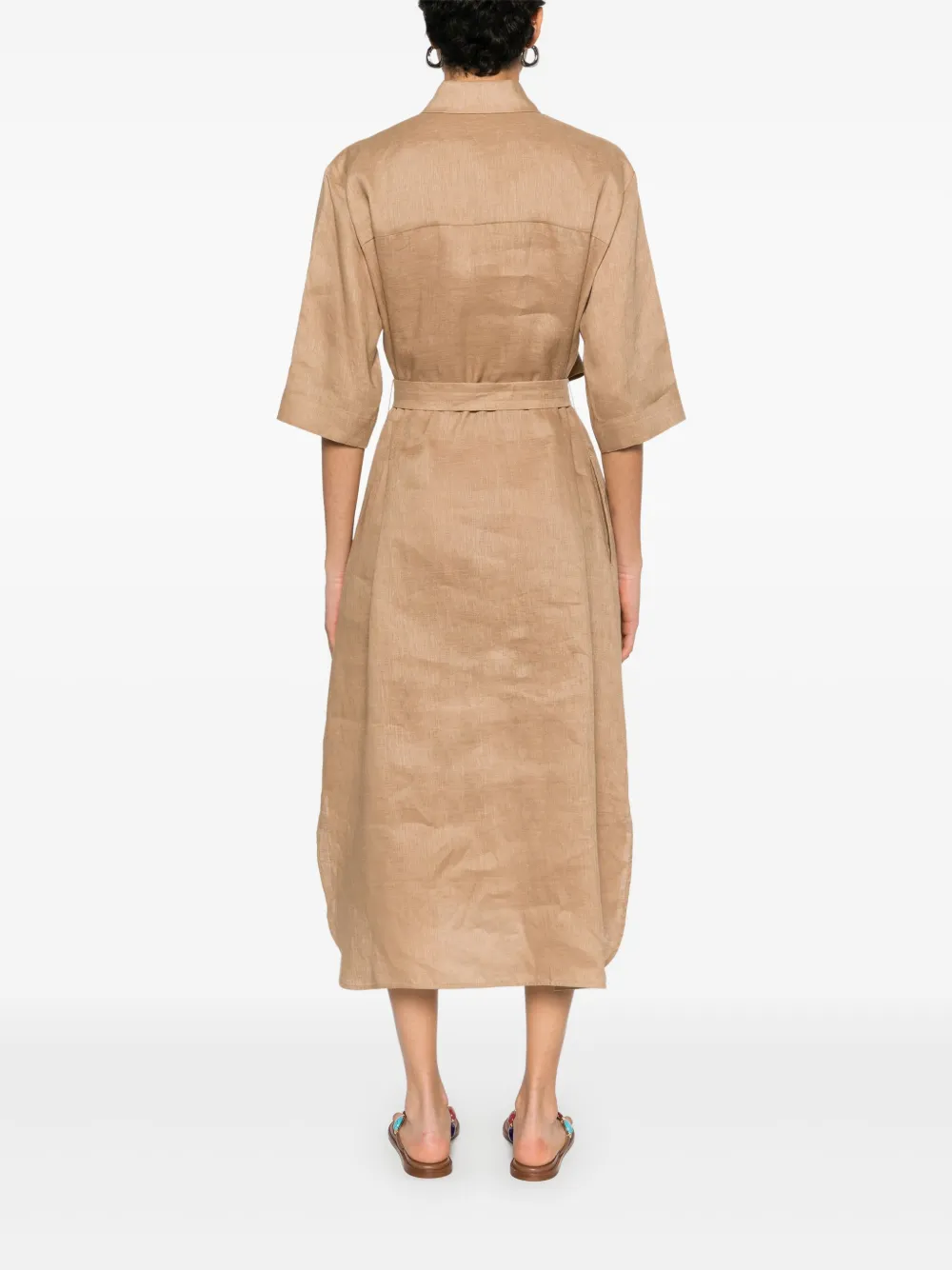 Max Mara Salute midi-jurk Bruin