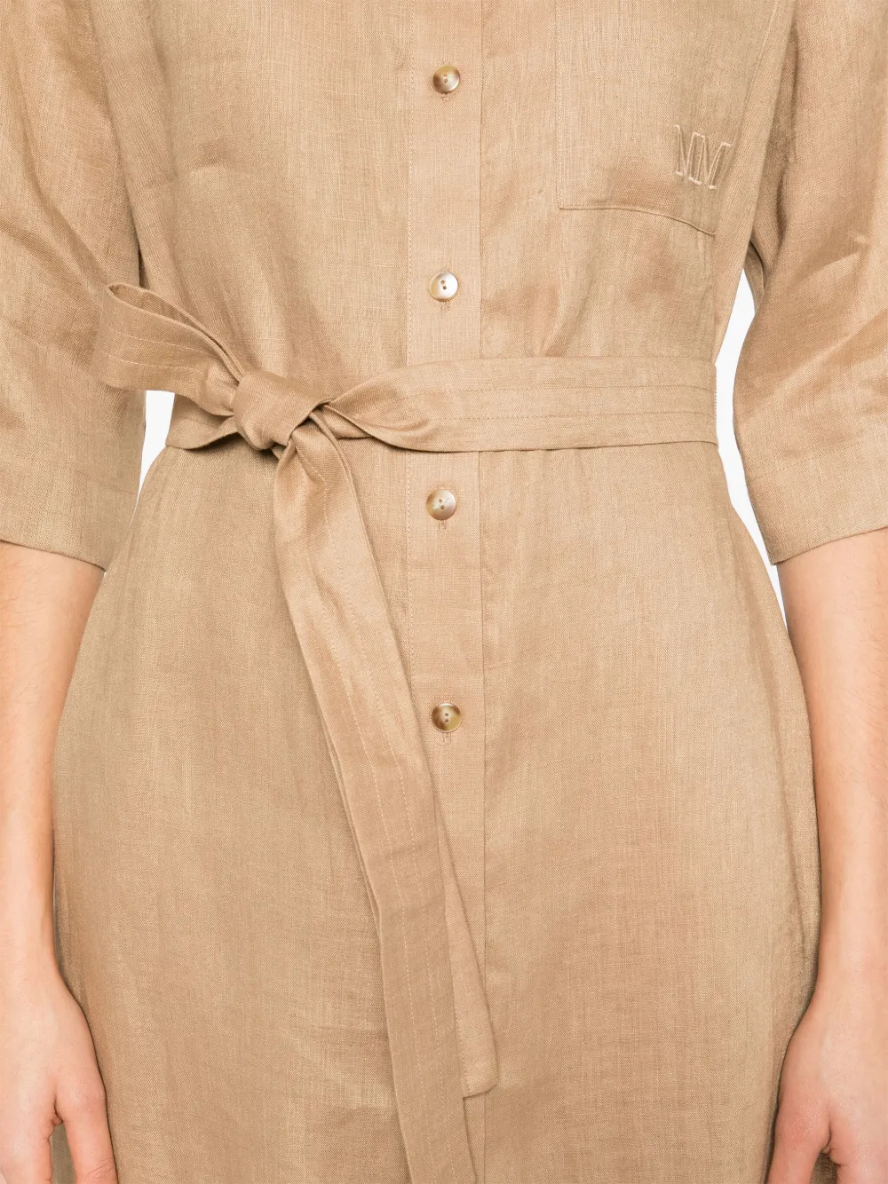 Max Mara Salute midi-jurk Bruin