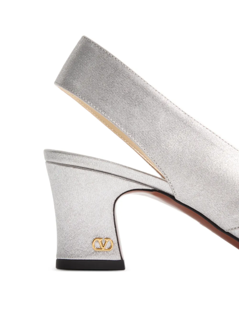 Adamantine slingback pumps in glitter fabric 60mm