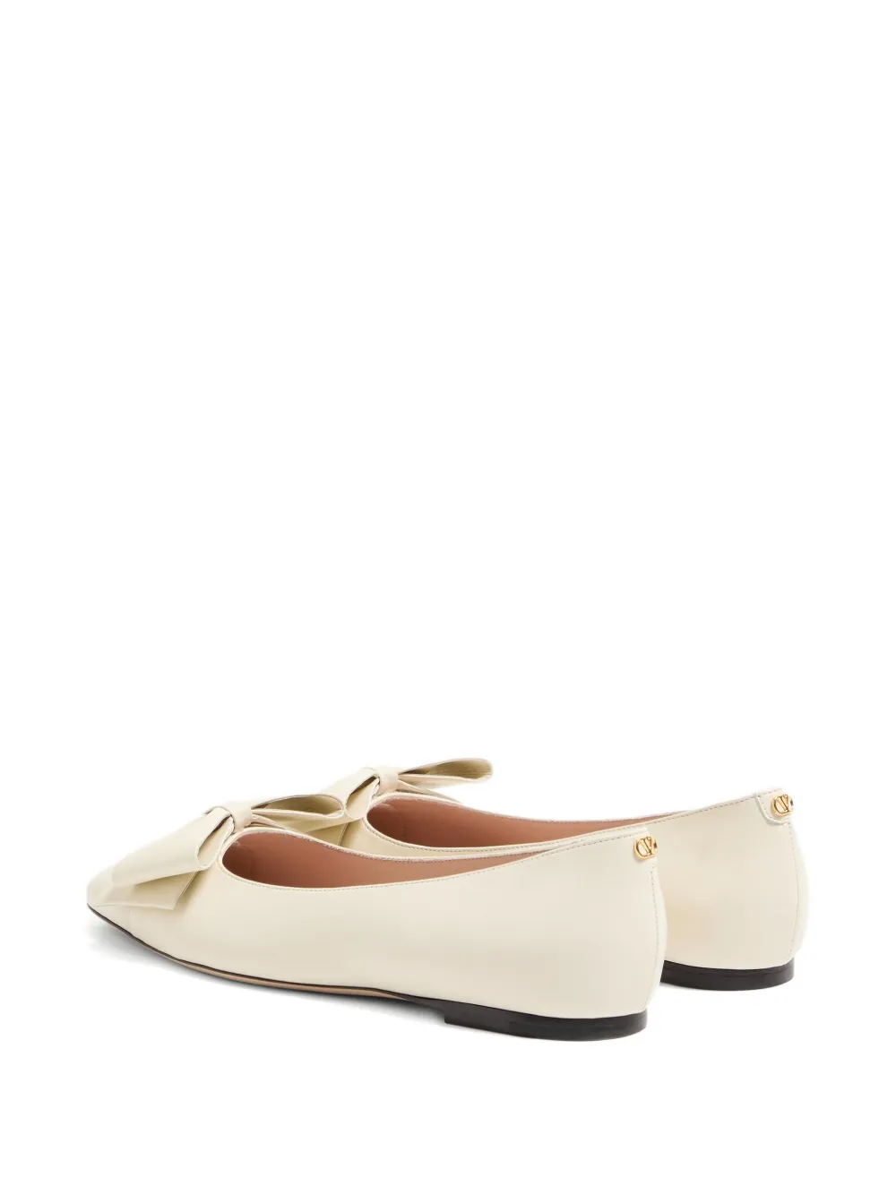 Valentino Garavani Bowow Kidskin Ballerina Woman Ivory 40.5