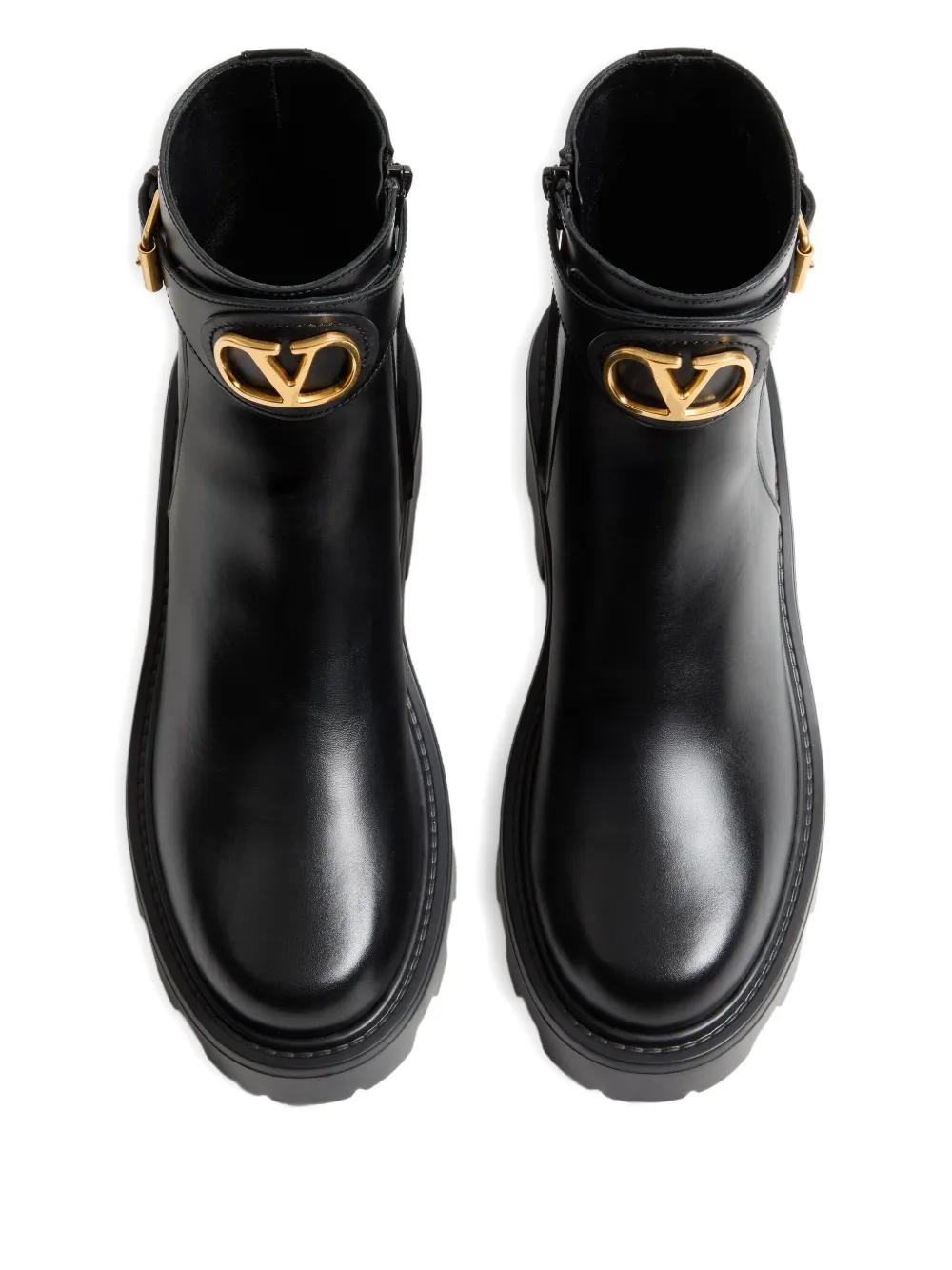 Valentino Garavani 55mm VLogo Signature buckle-fastening ankle boots Black