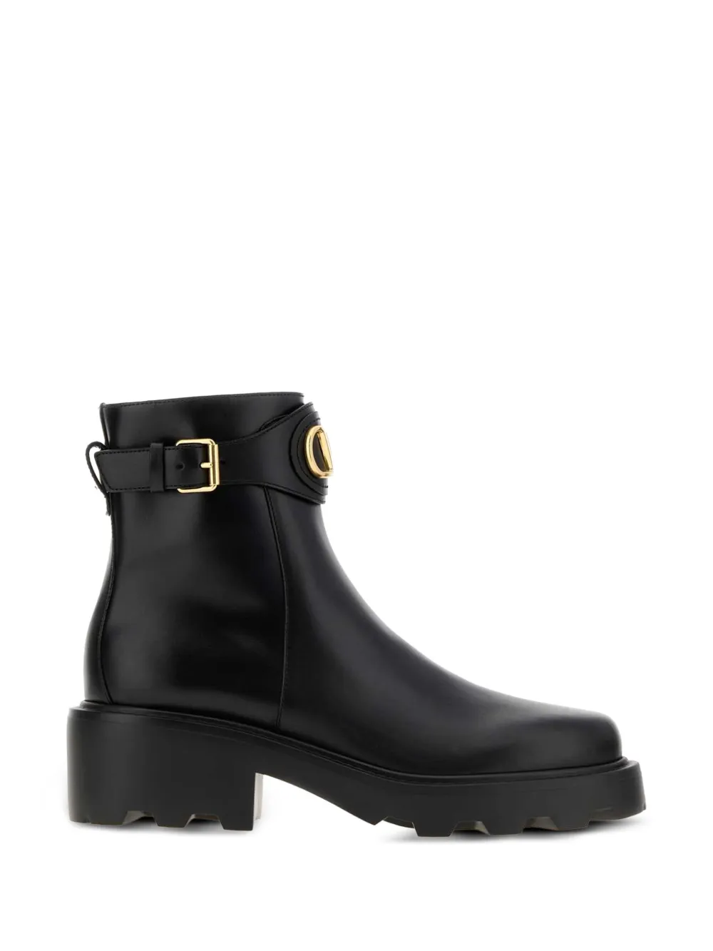 Valentino Garavani 55 mm VLogo Signature enkellaarzen met gespsluiting Zwart
