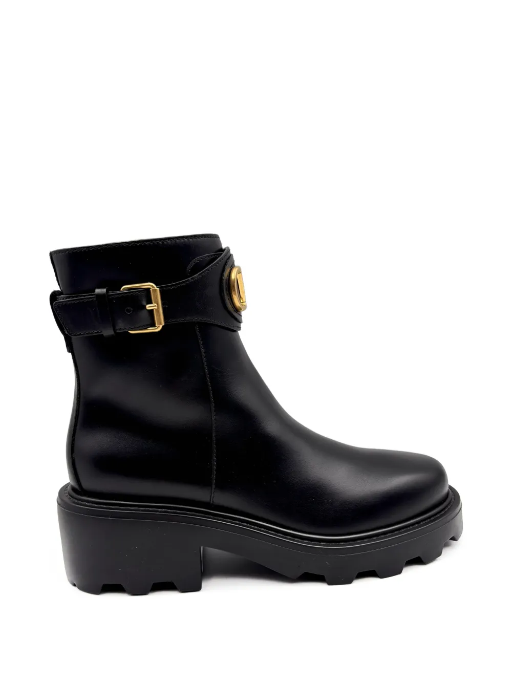 Valentino Garavani bottines à boucle de cheville et VLogo signature 55 mm - Noir
